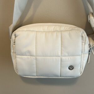 Quilted Grid Belt Bag w/ hand warmer